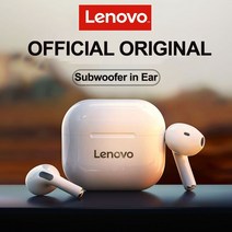 무선인이어 이어폰 블루투스 원래 lenovo lp40 tws 무선 5.0 듀얼 스테레오 소음 감소베이스 제어 긴 대기 스포츠 이어 버드, lp40 2 블랙