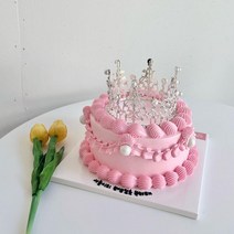 티아라 케이크 화려한 기본티아라 장식용품 레터링 케이크 케익 생일 토퍼 대량구매, 기본티아라(베이직/11.5cm)