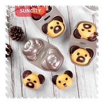 만화 곰 금형 마들렌 케이크 비스틱 오븐용 접시 베이킹 가정용-42514, 단일옵션