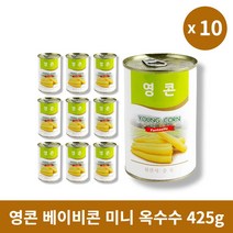 [본사정품] 영콘 베이비콘 미니 옥수수 425g 10개 세트