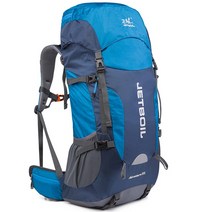 백패킹배낭 중형등산가방 등산백팩 JETBOIL 55L 야외 등산 가방 배낭 스포츠 레저 여행 패션 커버 캠핑 장, 01 blue