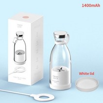 블랜더 소형 blender 휴대용 Usb 미니 전기 믹서기 과일 블렌더 밀크 쉐이크 다기능 주스 메이커, white with lid, CHINA, 03 white with lid