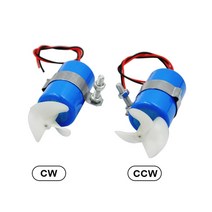 RC보트잠수함선체 rc 모터 7.4v 16800rpm 수중 추진기 모터 diy rov 로봇 모델 부품 용 3 블레이드 프로펠러 키트, 1 쌍(cw 및 ccw)