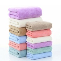 부드러운촉감 벨벳 세안수건 목욕타올 욕실 고희연 타월 샤워실 답례품 숙소 팔순 목욕탕, 1개, 블루