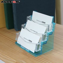 아트사인 3단 아이홀더 명함꽂이 4506/4513/4520/명함케이스/명함통, 4513 투명3단 1개입
