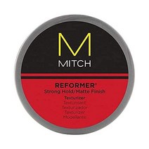 폴미첼l MITCH 리포머 텍스처라이징 헤어 퍼티 남성용 스트롱 홀드 매트 피니시 모든 모발용 특히 가는 모발에서 중간 모발용 3온스