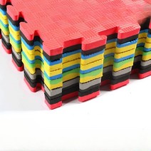 층간소음매트 태권도장 체육관 놀이방 퍼즐 바닥매트, 콘센트 고밀도 빨강과 파랑 2.5cm, 1개