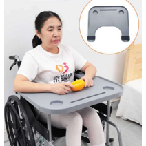 휠체어식탁 조립식 식판 받침대 플라스틱 어르신 노인, 핑크업 그레이드