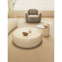세라믹 쇼파 테이블 라운지 낮은 집꾸미기 원룸 소파, 흰색 싱글 커피 테이블 90CM