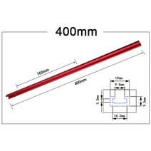 티트랙 T트랙 슬라이더 프로파일 목공 게이지chute 알루미늄 합금 model 156, 400mm