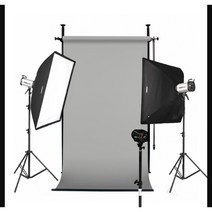 [다복점빵] 포멕스 사진조명 스튜디오 촬영 세트 (E400 STUDIO-C) 고정형 배경시스템 (배경지135cm 그레이) 펫 강아지 고양이 애완동물 추천