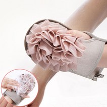 양면 목욕 때 밀이 장갑 수건 바디 샤워 볼 타올 핑크, 20개