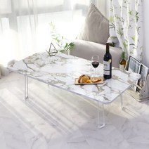 국산 교자상 접이식 큰상 밥상 1200X600 대형상 집들이상 손님상 박세리상 6인용 8인용 대형상 거실탁자 좌식 마블 화이트 블랙 대리석 소파 테이블 4인용, 골드마블(유광)