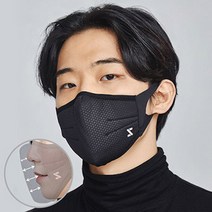 3D 에어 돔 마스크 (봄 가을 겨울), M, 블랙