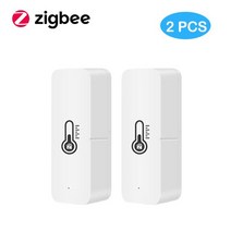 와이파이온도계 온습도 wifi 스마트 센서 온도계 습도계 Tuya스마트 와이파이 ZigBee 온도 습도 실내 컨트롤러 알렉사 구글 홈으로 모니터링, ZIGBEE 2PCS, 2PCS ZIGBEE