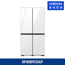 삼성 비스포크 냉장고 4도어 870L 글래스 [RF85B9131AP], 글램화이트+새틴그레이