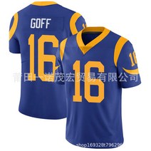 NFL 유니폼 수양팀 Rams 자수 럭비복 대외무역도매 3# 10#KUPP 16#GOFF 99#, 16 블루 세대