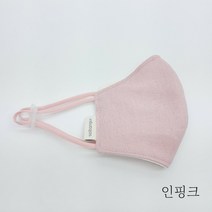 솔방울 공작소 핸드메이드 끈조절 오가닉 면 마스크 XL, 1개, 인핑크