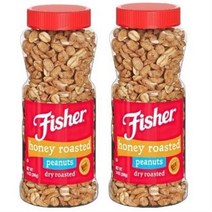 Fisher 피셔 스낵 허니 로스티드 피넛 대한항공 비행기 땅콩 14oz(396g) 2팩 Honey Roasted Peanuts