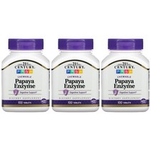 2+1 21센츄리 파파야 효소 츄어블 파파인 브로멜라인 100정 papaya enzyme, 1개, 기본