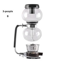 사이폰커피 사이펀 커피 포트 세트 3/5 인 필터 내열 유리 수동 360ml/480ml, 09 B360ml3people