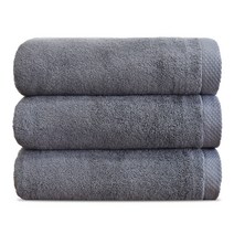 쥬련제작소 450g 40수 대형 호텔 바스타월 2장, 딥그레이