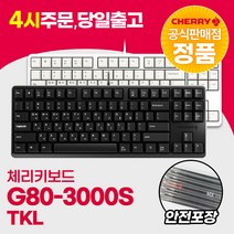 체리 기계식 키보드 G80-3000S 텐키리스, 갈축, 화이트