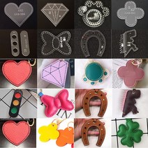 가죽공예 목형 철형 아크릴 목재 16종 토끼 곰돌이 고양이 키링 DIY, 아크릴 M타입개