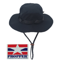 프로퍼 부니햇 디지털 미군 ACU 방수 등산 낚시 대두 버킷햇 나까오리 모자 정글모, 7 1/2(중), 검정