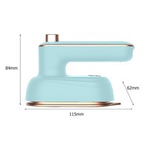 여행용 휴대용 미니 스팀 다리미 Mini Steam Iron Handheld Portable Garment Dry and Wet Hot Clothes Fab, 03 Light Blue EU
