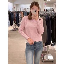 스타일앤코 여성 쁘띠 스페이스 다이 크루넥 풀오버 니트 스웨터/