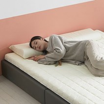 [지베스] 헤이슬립 천연라텍스 베개 중형, 색상:면블루