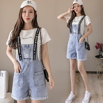 마이팝 멜빵 청반바지 청바지 바지 반바지 데님