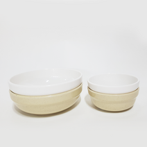 그린 메라민 굽볼 6볼 G-4304 (138mm), 크림