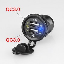 4 갱 로커 스위치 패널 전압계 방수 12-24V QC3.0 및 PD USB C 충전기 캠핑 자동차 트럭 보트 RV ATV 액세서리, [07] TU(QC)