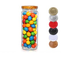 [철마개]유리병 과일청병 일자300ml (A) 58파이, 빨강, 1개