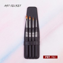 새한아트 아트시크릿 PBT 782 수채화 브러쉬 4pcs 세트 휴대용, 1set, 8호Oval wash+6호F+4호R+1호R