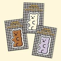 버터블라썸 젤리베어 빅 리무버블 스티커 3종 (ver.2), 단품