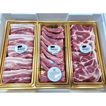 [당일배송]나라믿음축산 국내산 1등급 한돈 돼지고기 삼겹살850g 목살750g 등갈비650g 구이용 찜용 맛있는 추석 명절 암돼지선물세트, 1세트