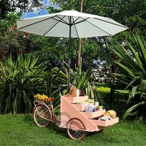 플리마켓 행사 이동식 접이식 판매 진열대 바퀴 달린 큰 우산을 가진 부유물 이동할 수있는 다층 세발 자전, 한개옵션1, 01 Pedal FOB Price