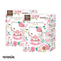헬로키티 로맨틱 러브 4겹 천연펄프 롤화장지 25m, 2팩, 30롤