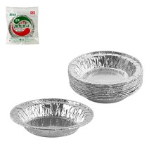 대한 웰빙 은박 접시 10cm 10p 초장 접시 호일 일회용 그릇 양념 소스 소금 종지 캠핑 소풍 바베큐 용, 10개, 10개