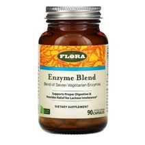 Flora Enzyme Amylase 아밀레이스 Protease 단백질분해효소 Glucoamylase 말테이스 Bromelain 브로멜라인 90 식물성 캡슐