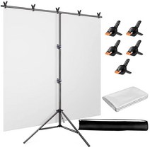 사진 배경 천 스탠드 녹색 화면 장비 빛차단 배경보드, T선반 2x1.5m 백막