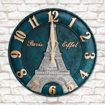 기타 바보사랑[소품마켓]파리 에펠탑 벽시계 블루 집들이 인테리어 소품