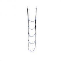 휴대용 3 단계 호스 보트 사다리 보조 탑승 로프 사다리 웨이크 보드 요트 장비 요트 카약 모터 보트 카누에 적합, Blue 5 ladder