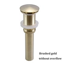 배관자제 스토퍼 황동 세면대 싱크 팝업 드레인 플러그 골드 욕실 오버플로 유무, 16 Brushed Gold B