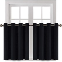 흰색암막커튼 24평 거실커튼 원룸 자취방 긴창 침실 용 정전 짧은 커튼 블랙 컬러 주방 거실 용 작은 창 커튼 블라인드 홈 장식 커튼 13