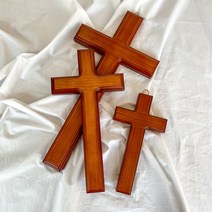 가정용 나무 원목 벽걸이 십자가 (대 중 소) 교회 선물용