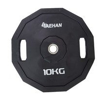 12각 우레탄 바벨 원판 TPU 경량(홀30mm) 바벨 냄새없음 벤치프레스에 사용 원판 10kg1장가격임 2.5~20kg, 10kg 1장